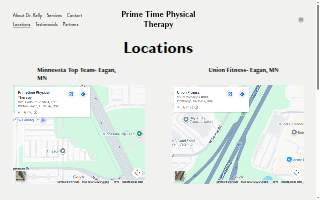 Prime Time Physical Therapy website