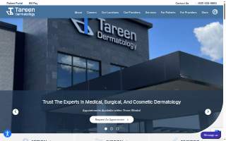 Tareen Dermatology of Hastings website