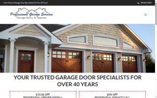 Professional Garage Services website