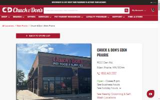 Chuck & Don's Pet Food & Supplies of Eden Prairie website