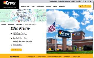 Crew Carwash of Eden Prairie website