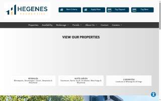 Hegenes Properties Inc. website