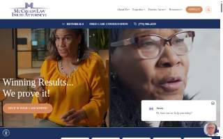 McCreadyLaw Injury Attorneys of Eden Prairie website
