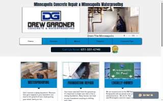 Drew Gardner Concrete and Waterproofing website