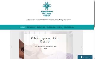Equilibrium Wellness Center website