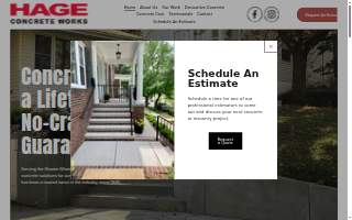 Hage Concrete Works website