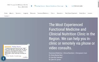 Healing Choices - Natural Healthcare Clinic website