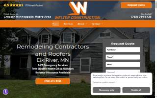 Welter Construction website