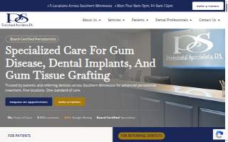 Periodontal Specialists of Faribault website