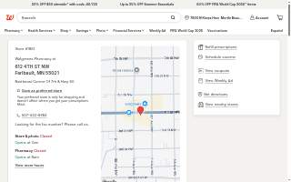 Walgreens of Faribault website