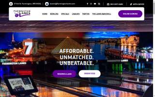 Farmington Lanes website