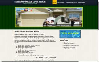 Superior Garage Door Repair - Farmington website
