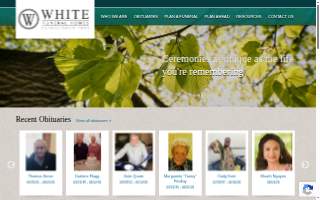White Family Funeral Homes website