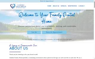 Comfort Family Dental website