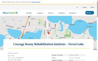 Courage Kenny Sports & Physical Therapy - Forest Lake website