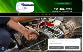 Lakes Transmission Service of Forest Lake website