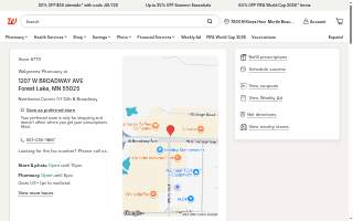 Walgreens Pharmacy of Forest Lake website
