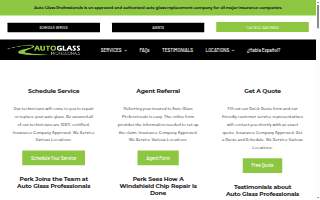 Auto Glass Professionals website