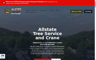Crane and Tree Service website