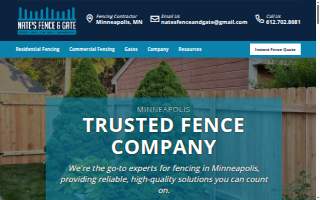 Nate's Fence and Gate website