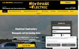 Nordeast Electric of Fridley website