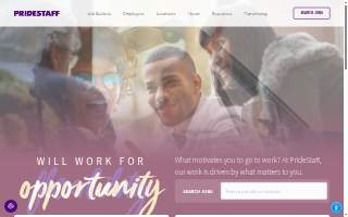 PrideStaff website