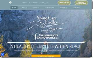 Spine Care Fridley website