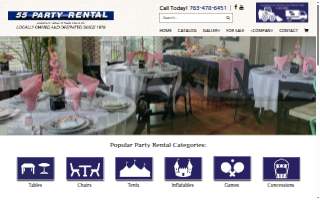 55 Party Rental of Golden Valley website