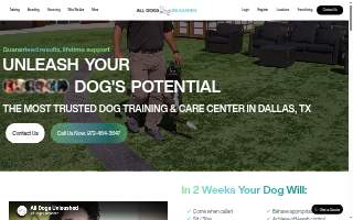 All Dogs Unleashed Dog Training of Golden Valley website
