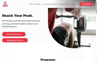 Apex Personal Training website