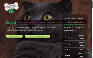 Greenbrier Animal Hospital of Golden Valley website
