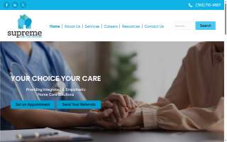 Supreme Home Care Provider website