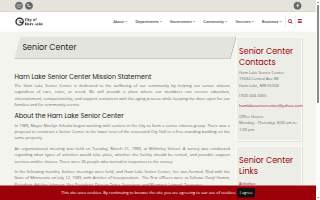 Ham Lake Senior Center website