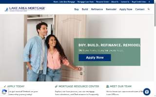 Lake Area Mortgage - A Division of Royal Credit Union website