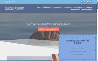 Midwest Podiatry Centers- Blaine of Ham Lake website