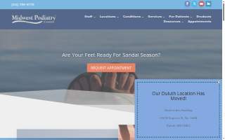 Midwest Podiatry Centers - Plymouth website