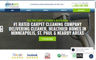 Pace Pro Carpet Cleaning & Restoration website