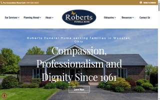 Roberts Family Funeral Home & Cremation Service website
