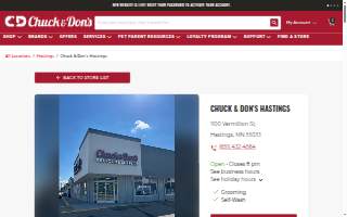 Chuck & Don's Pet Food & Supplies of Hastings website