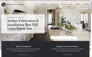 Innovative Surfaces SHOWROOM website