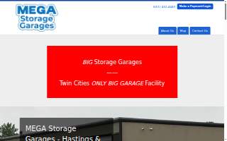 Mega Storage Garages website