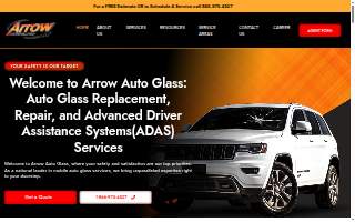 Arrow Auto Glass and Door website