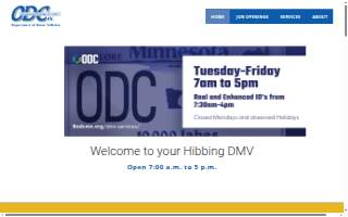 Hibbing DMV website