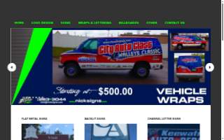 Nick Signs & Graphics website