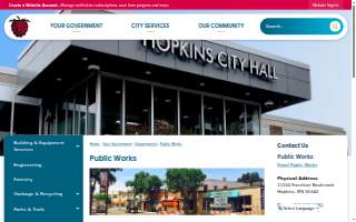 City of Hopkins Public Works Department website