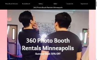 360 Elite Photo Booth of Hugo website