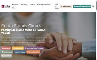 Entira Family Clinics - Hugo website