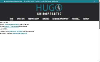 Hugo Chiropractic Clinic website