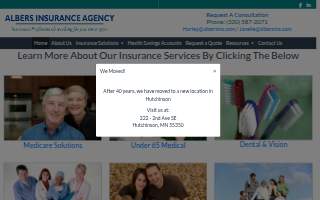 Albers Insurance Agency website