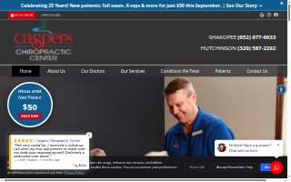 Caspers Chiropractic Center website